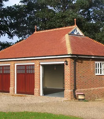 triple garage on country estate