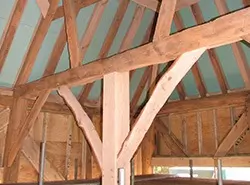 timber frames in barn conversion